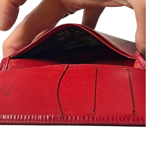 Louis Vuitton Epi Card Case Red Holder - Picture 14 of 16